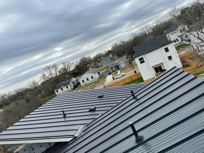 Standing seam metal roof panels with vents for Skylight Repair in Peoria